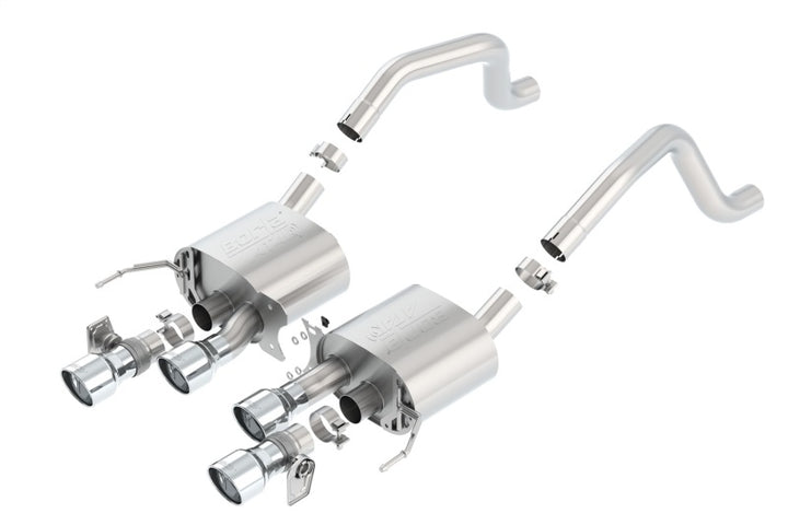 Borla 15 Chevy Corvette C7 ZO6 6.2L w/o AFM w/ NPP ATAK Quad RD RL AC Tips Center Rear Exit Exhaust