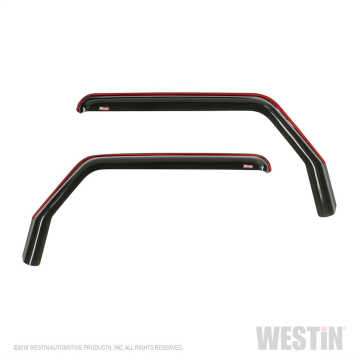 Westin 2018-2019 Jeep Wrangler JL In-Channel Wind Deflector 2pc - Smoke