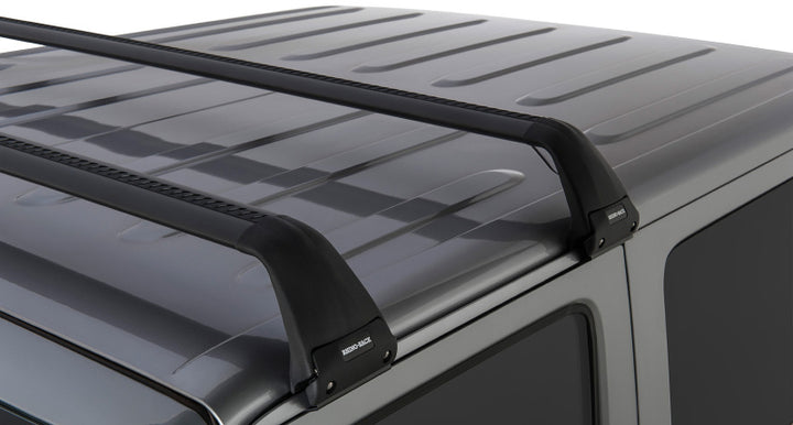 Rhino-Rack 07-22 Jeep Wrangler JK/JL 2 Door Hard Top Vortex SG 2 Bar Roof Rack - Black