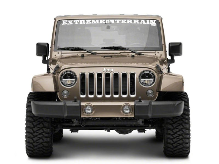 Raxiom 97-18 Jeep Wrangler TJ & JK Axial 7-In LED Headlights w/ DRL - Black Housing (Clear Lens)