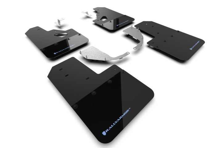 Rally Armor 21-25 Ford Bronco (Steel Bmpr + RR - NO Rptr/Sprt) Blk Mud Flap w/Area Blue Logo
