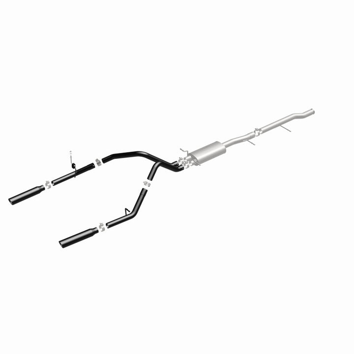 MagnaFlow SYS Cat-Back 3.5in Black Dual Split Rear Tips 10-13 Chevy Silverado / GMC Sierra 5.3L