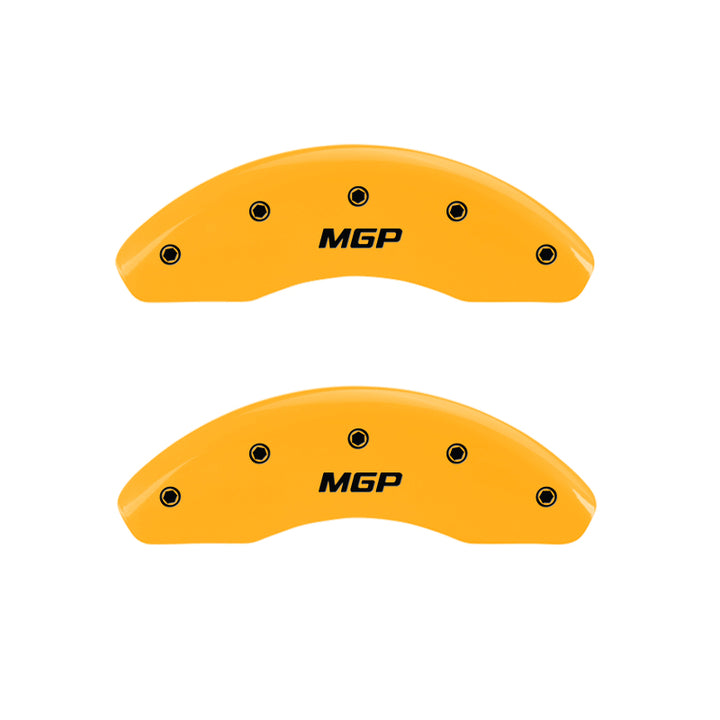MGP 4 Caliper Covers Engraved Front & Rear MGP Yellow Finish Black Char 2000 Buick LeSabre