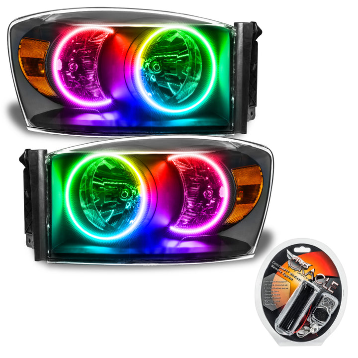 Oracle 07-08 Dodge Ram SMD HL - Black - ColorSHIFT