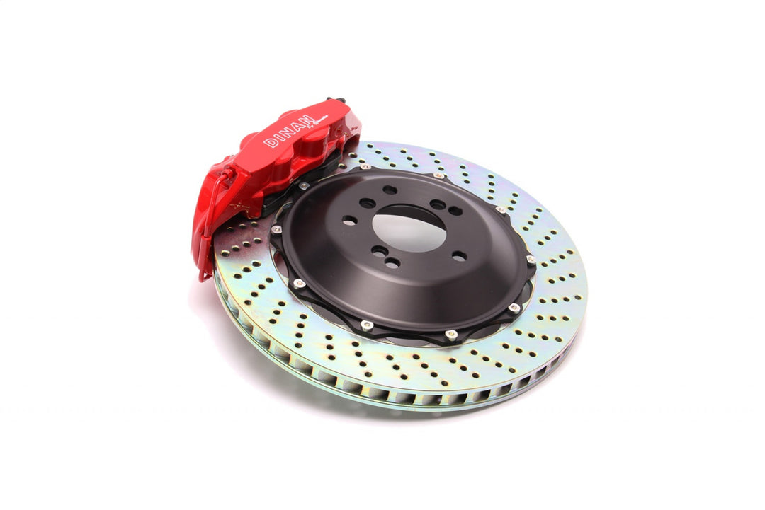 Dinan by Brembo Front Brake Set - BMW 5/6-Series Red Calipers Drilled