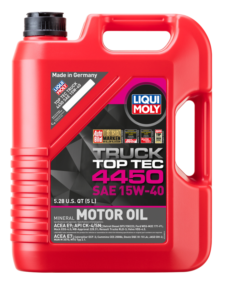 LIQUI MOLY 5L Top Tec Truck 4450 Motor Oil SAE 15W40