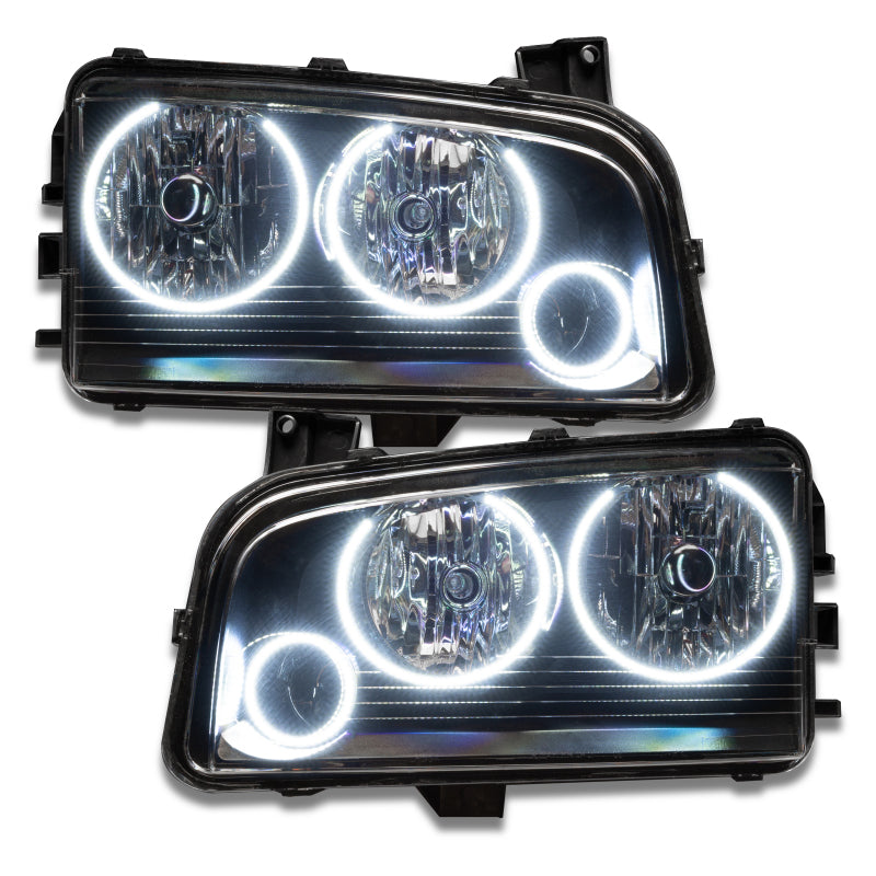 Oracle 05-10 Dodge Charger SMD HL (Non-HID) - Triple Halo - White