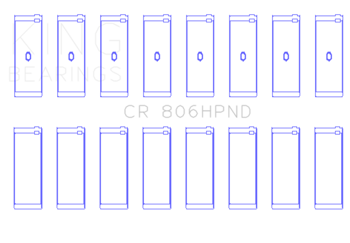 King Engine Bearings Chrysler 361ci/383ci (Size 0.20) Performance Rod Bearing Set