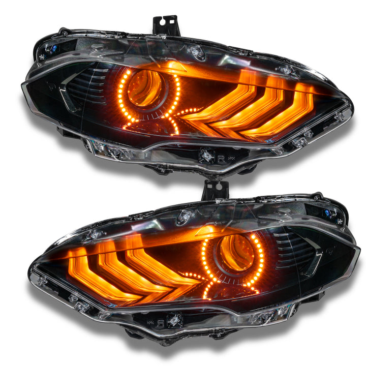Oracle 18-21 Ford Mustang Dynamic DRL w/ Halo Kit & Sequential Turn Signal - ColorSHIFT