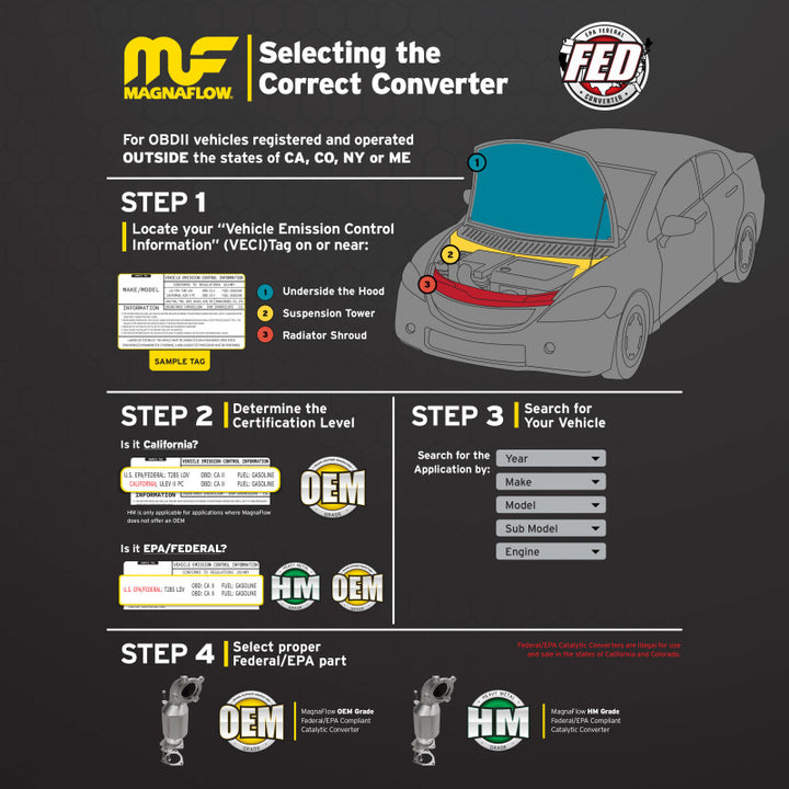 MagnaFlow Direct Fit Catalytic Converter 07-08 Buick Lucerne 3.8L