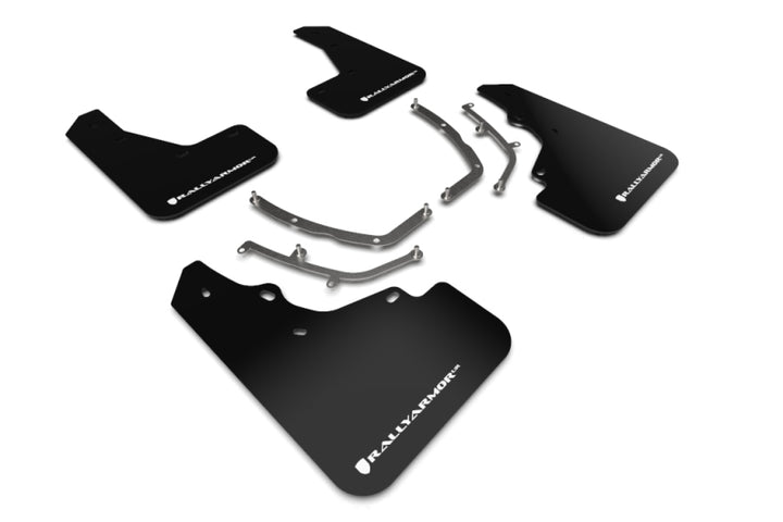 Rally Armor 19-26 Mazda3 Hatchback Black UR Mud Flap w/White Logo