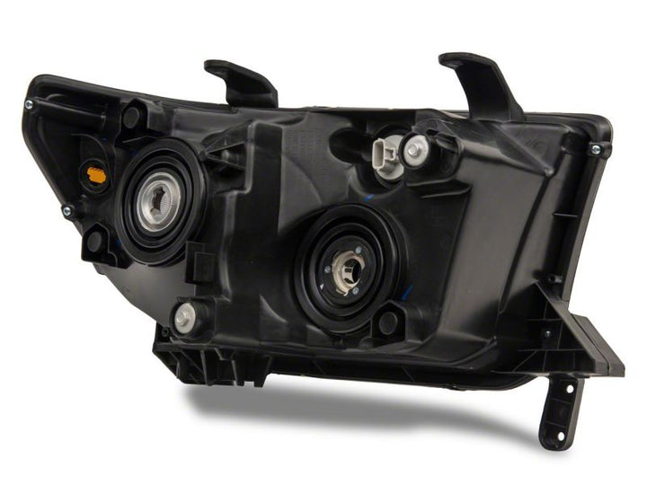 Raxiom 07-13 Toyota Tundra Axial Series Headlights w/ SEQL LED Bar- Black Housing (Clear Lens)