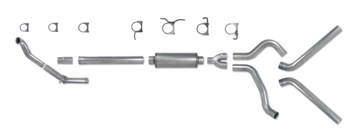 Diamond Eye KIT 4in Turbo Back DUAL SS: 94-97 FORD 7.3L F250/F350 PWRSTROKE NFS W/ CARB EQUIV STDS