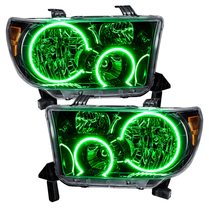Oracle 07-11 Toyota Tundra Pre-Assembled Headlights - Black Housing - w/ BC1 Controller