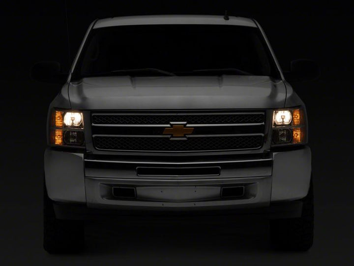 Raxiom 07-14 Chevrolet Silverado 1500 Axial OEM Rep Headlights- Chrome Housing (Clear Lens)