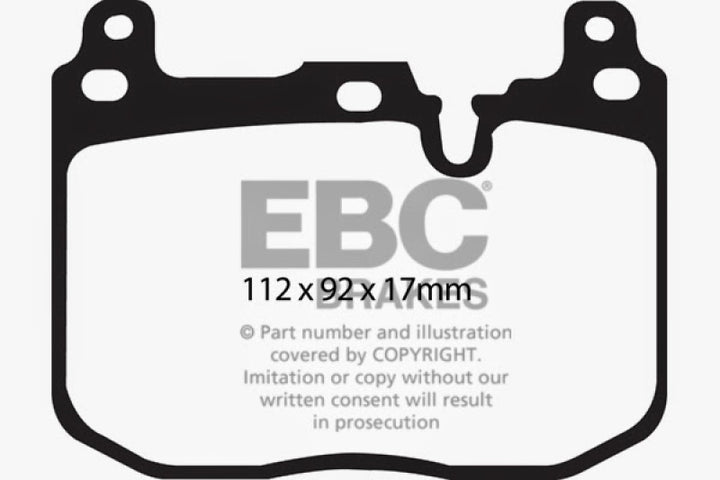 EBC 14-18 BMW M3 3.0 Twin Turbo (F80) Redstuff Front Brake Pads