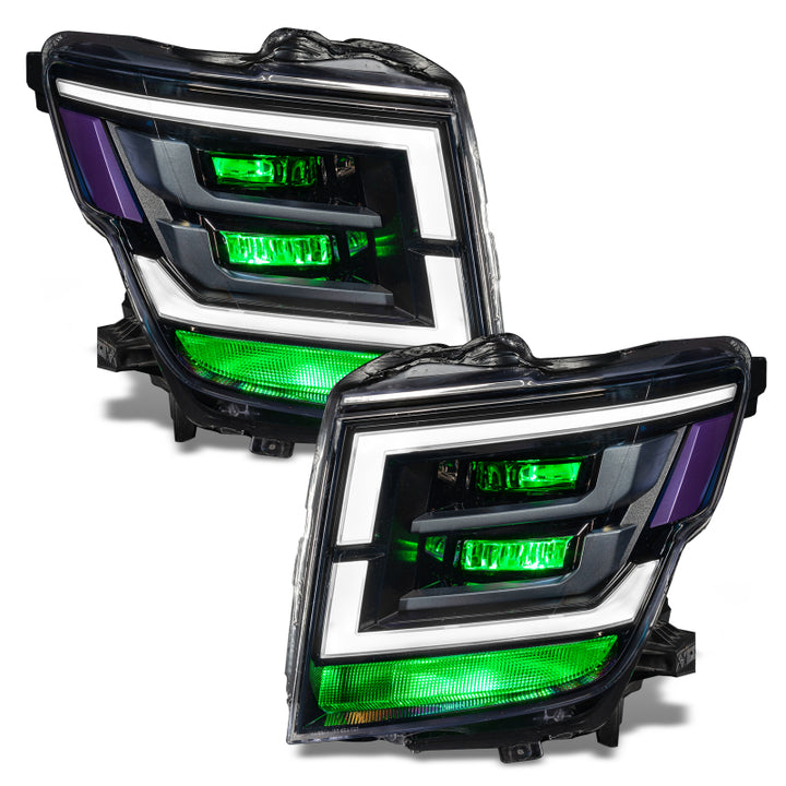 Oracle 21-22 Nissan Titan Demon Eye RGB Headlight Upgrade Kit - ColorSHIFT w/o Controller