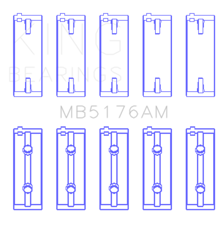 King Engine Bearings Mitsubishi 4G93 SOHC (Size 0.5) Main Bearing Set