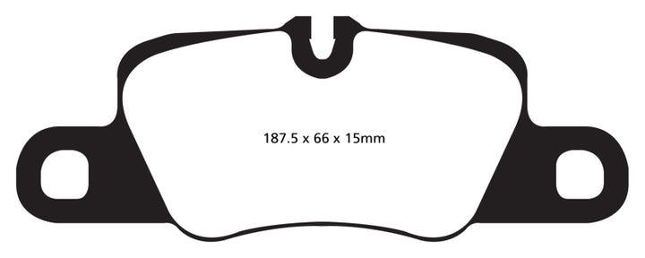 EBC 12-15 Porsche 911 (991) (Cast Iron Rotor only) 3.8 Carrera S Redstuff Rear Brake Pads
