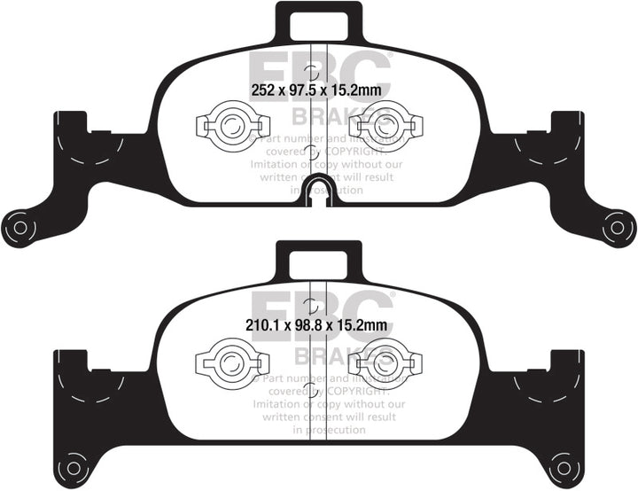 EBC 2018+ Audi A4 Allroad Quattro 2.0L Turbo Ultimax2 Front Brake Pads