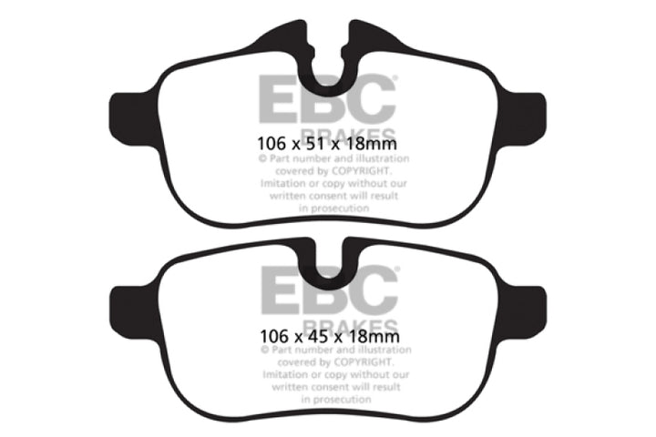 EBC 09+ BMW Z4 3.0 (E89) Redstuff Rear Brake Pads