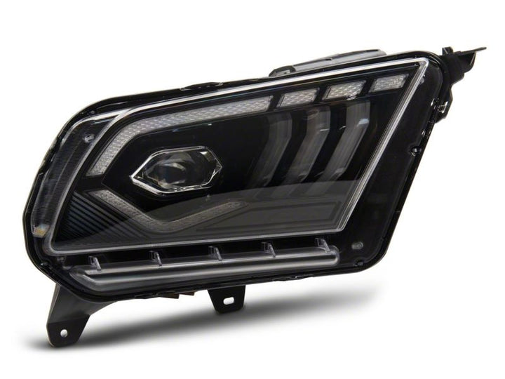 Raxiom 10-12 Ford Mustang w/ Factory Halogen LED Projector Headlights- Black Housing (Clear Lens)