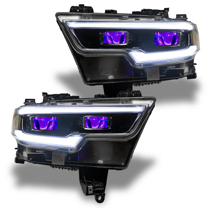 Oracle 19-21 RAM 1500 RGB Headlight Demon Eye Kit - LED Projector - w/o Controller