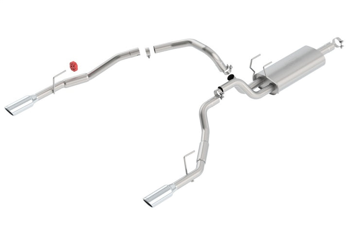 Borla 09-13 Dodge RAM 1500 5.7L CC/SB w/Fact Sngl Exhaust C/B 3x2.5in Single Round Rolled Split Rear