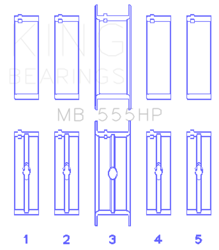 King Engine Bearings Chrysler 350 / 361 / 383 / 403 Performance Main Bearing set