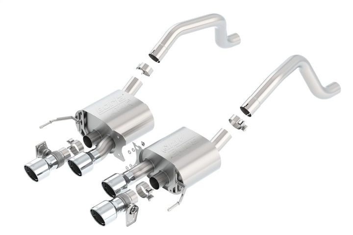 Borla 15 Chevy Corvette C7 ZO6 6.2L w/o AFM w/ NPP ATAK Quad RD RL IC Tips Center Rear Exit Exhaust