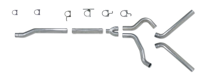 Diamond Eye KIT 4in Catback MFLR RPLCMENT PIPE DUAL SS: 03-07 FORD 6.0L F250/F350