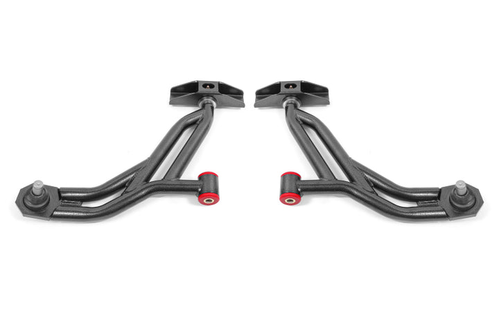 BMR 10-14 Ford Mustang / Shelby GT500 Non-Adj. Lower A-Arms (Poly/Delrin) - Black Hammertone