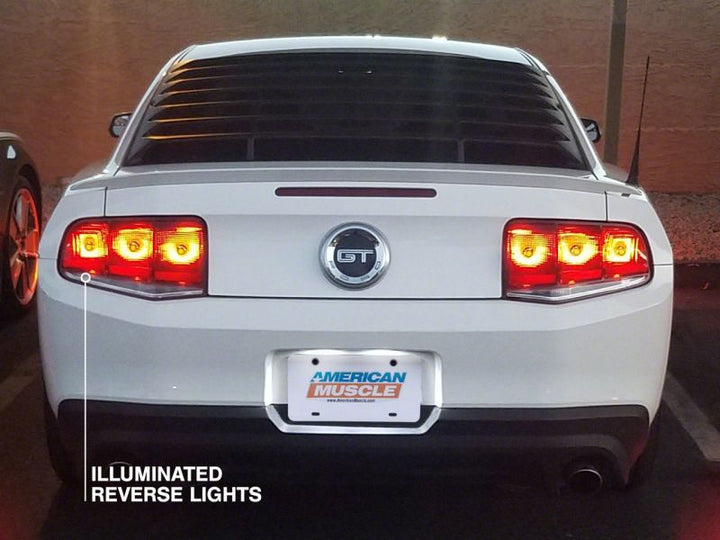 Raxiom 10-12 Ford Mustang Aero Tail Lights- Black Housing (Smoked Lens)