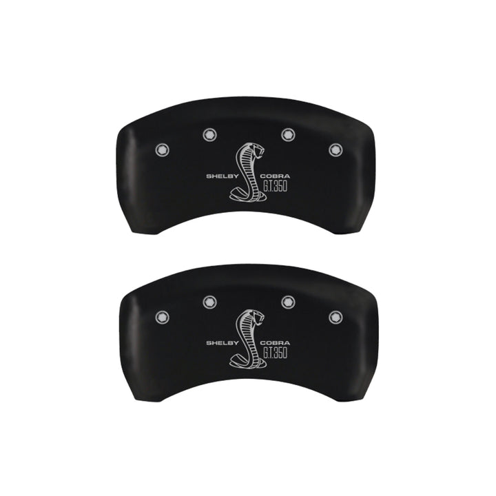 MGP Rear set 2 Caliper Covers Engraved Rear GT350 Shelby & Cobra Red finish silver ch