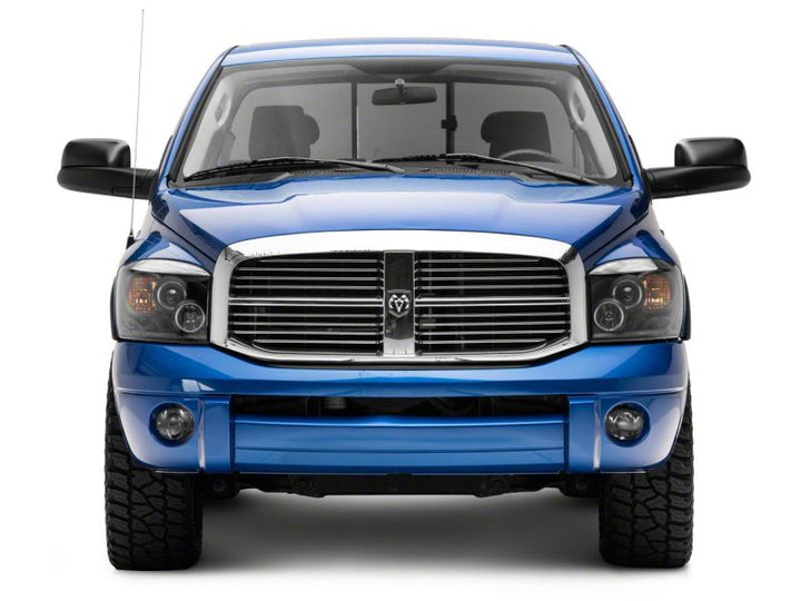 Raxiom 06-08 Dodge RAM 1500 LED Halo Projector Headlights- Black Housing (Clear Lens)