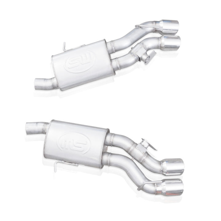 Stainless Works 2016-18 Cadillac CTS-V Sedan Axle Back System Dual-Mode Turbo Mufflers 4in Tips