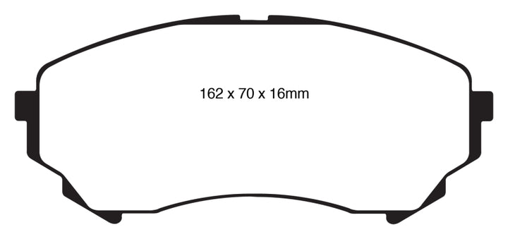 EBC 08-13 Cadillac CTS 3.6 (315mm Rear Rotors) Greenstuff Front Brake Pads