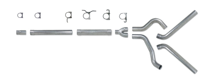 Diamond Eye KIT 4in Catback MFLR RPLCMENT PIPE DUAL AL: 94-97 FORD 7.3L F250/F350 PWRSTROKE