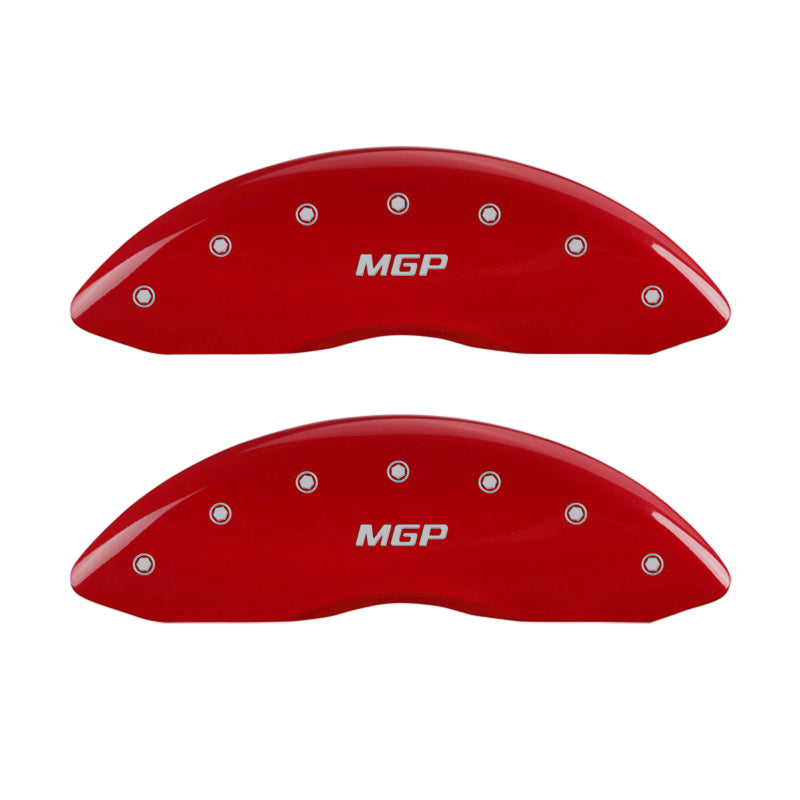 MGP 4 Caliper Covers Engraved Front & Rear MGP Red Finish Silver Characters 2019 Kia Sedona