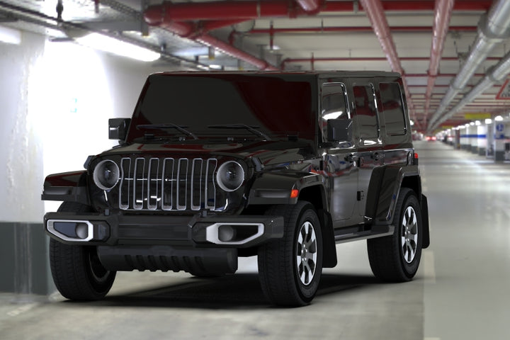 Rally Armor 18-25 Jeep JL Wrangler Black UR Mud Flap w/White Logo