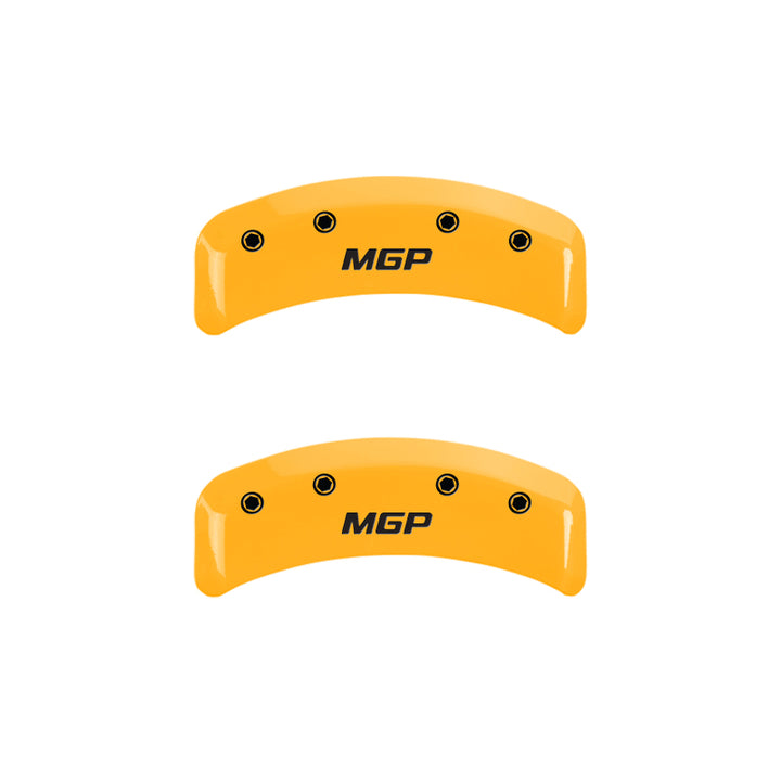 MGP 4 Caliper Covers Engraved Front & Rear MGP Black finish silver ch