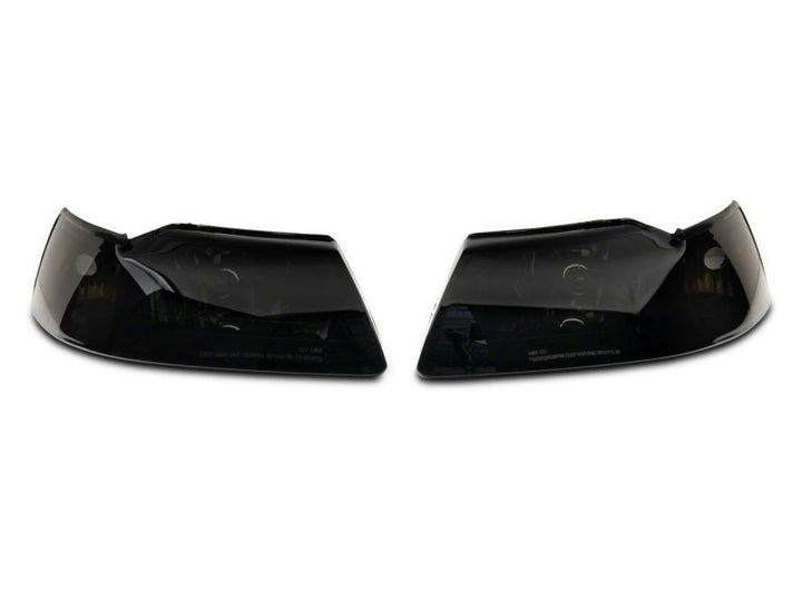 Raxiom 99-04 Ford Mustang Axial Series OEM Style Replacement Headlights- Black Housing (Smoked Lens)