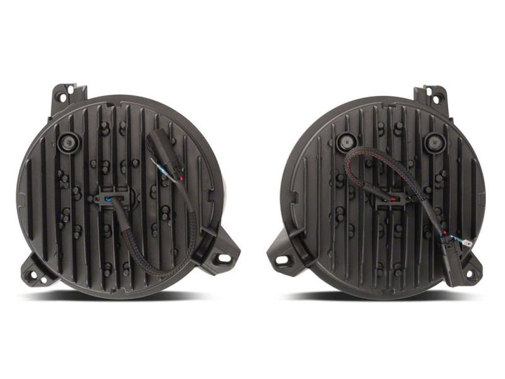 Raxiom 18-23 Jeep Wrangler JL Axial Series 9-In Angel Eye LED Headlights- Black Housing (Clear Lens)