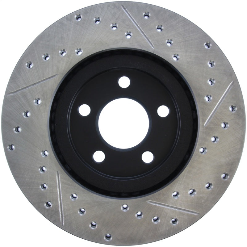 StopTech 03-09 Chrysler PT Cruiser Tur / 03-05 Dodge Neon SRT-4 Front Right Slotted & Drilled Rotor