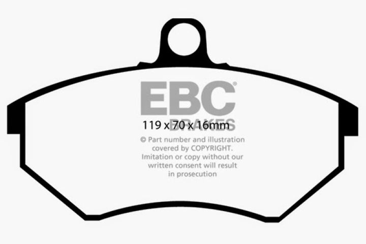 EBC 94 Volkswagen Cabriolet 1.8 Greenstuff Front Brake Pads