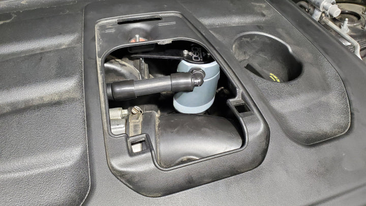 J&amp;L 16-25 Dodge Durango / Jeep Grand Cherokee 3.6L Oil Separator 3.0 Passenger Side - Clear Anod