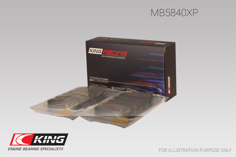 King Engine Bearings Chrysler 300 Srt8 (Size 0.26) pMaxBlack Coated Main Bearing Set