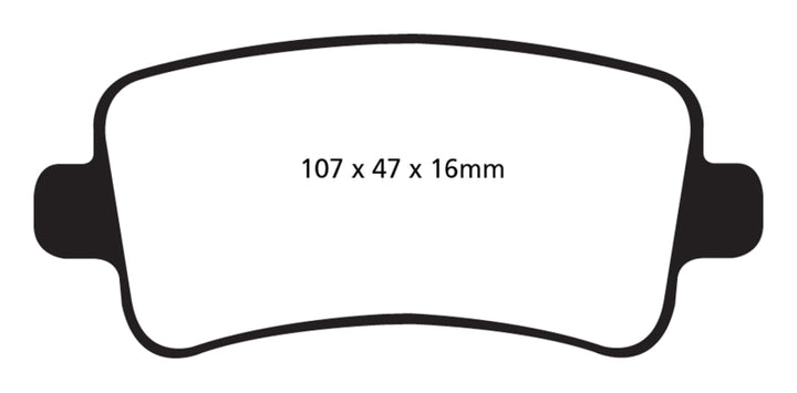 EBC 10+ Buick Allure (Canada) 3.0 Yellowstuff Rear Brake Pads