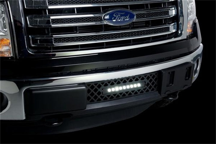 Putco 11-14 Ford F-150 - EcoBoost Bumper Grille Insert - Black SS Diamond w/ 10in Luminix Light Bar