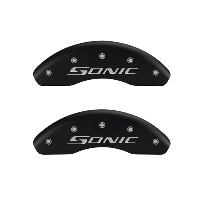 MGP 4 Caliper Covers Engraved Front & Rear MGP Red finish silver ch